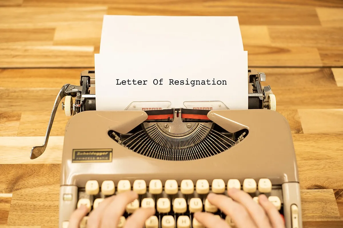 A letter being typed on a typewriter