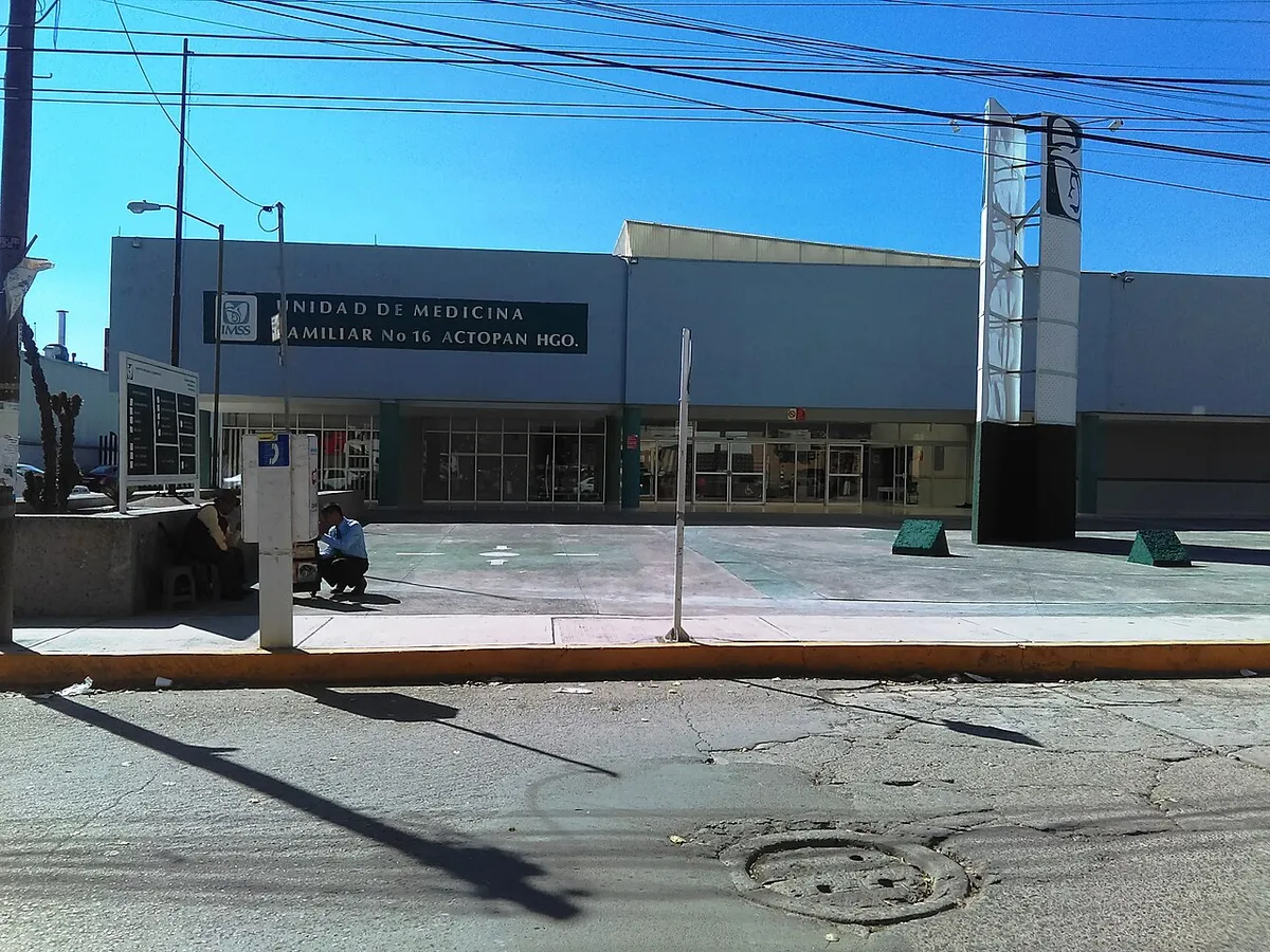 Fachada de la Unidad de Medicina Familiar del IMSS en Actopan, Hidalgo